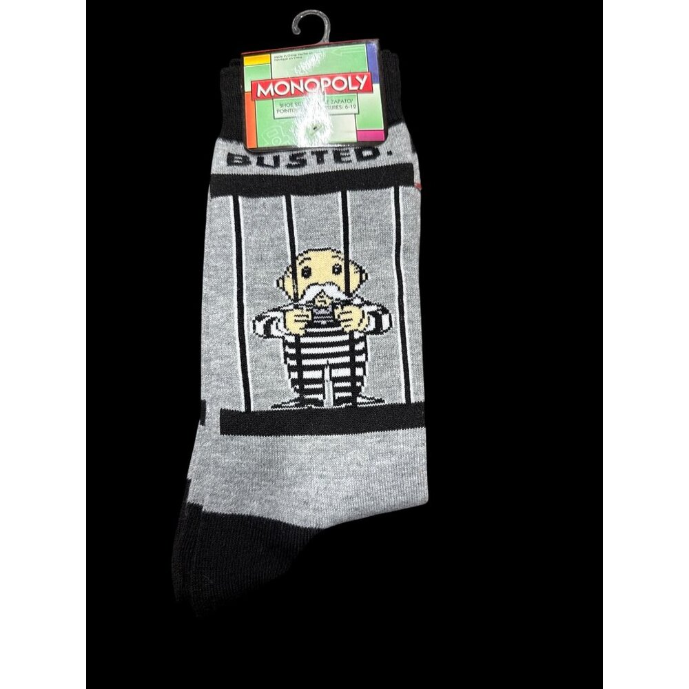 3 Pair Adult Men's Monopoly Game Crew Socks Uncle Pennybags Sz 6-12 new with Tag - Picture 3 of 5